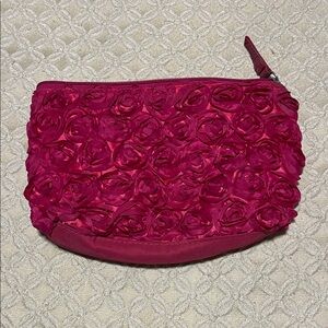 Elegant Pink Floral Women's Clutch